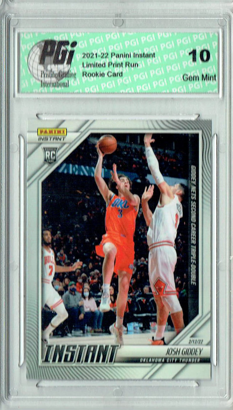 Josh Giddey 2021 Panini Instant #127 Low Print Run 567 Made Rookie Card PGI 10