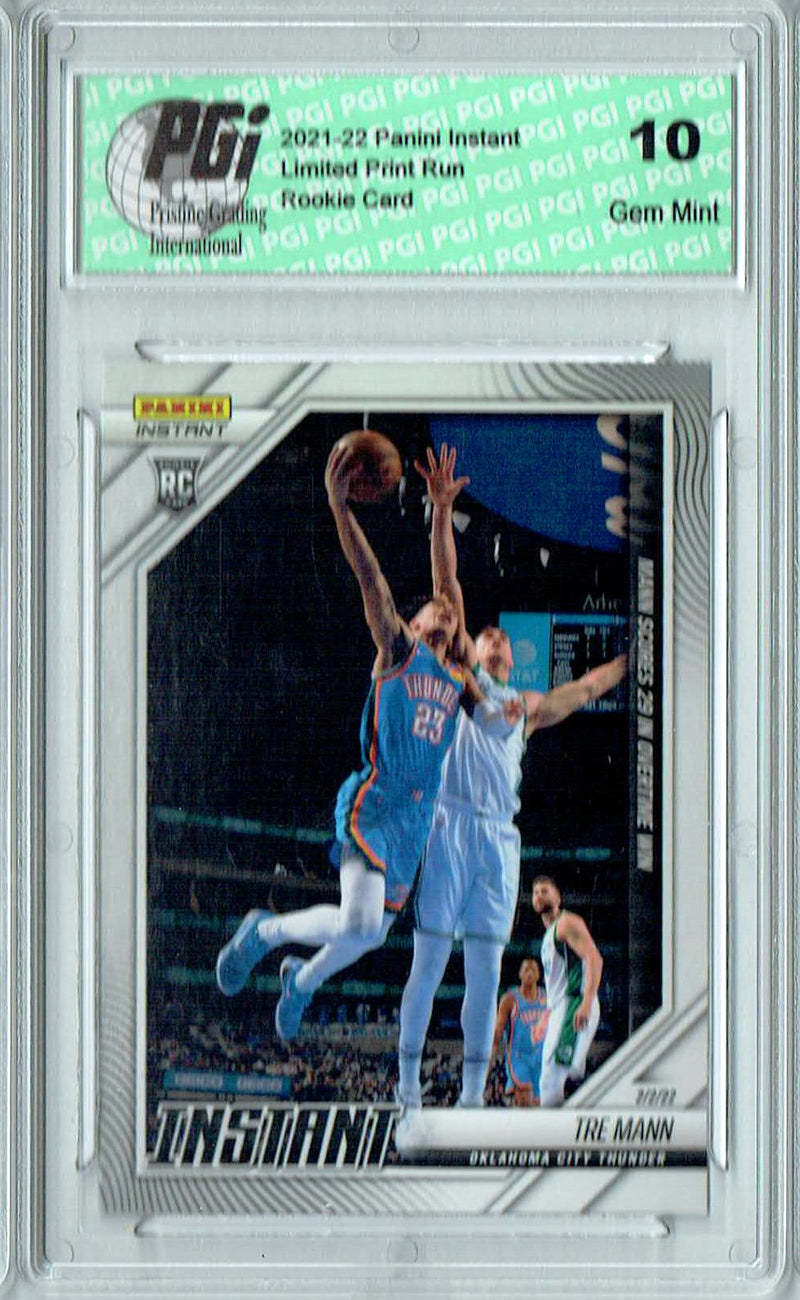 Tre Mann 2021 Panini Instant #117 Only 67 Cards Made! Rookie Card PGI 10