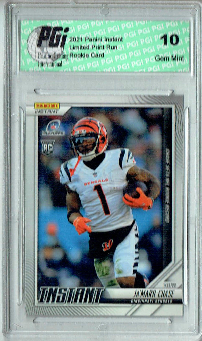Ja'Marr Chase 2021 Panini Instant #187 Only 836 Produced Rookie Card PGI 10