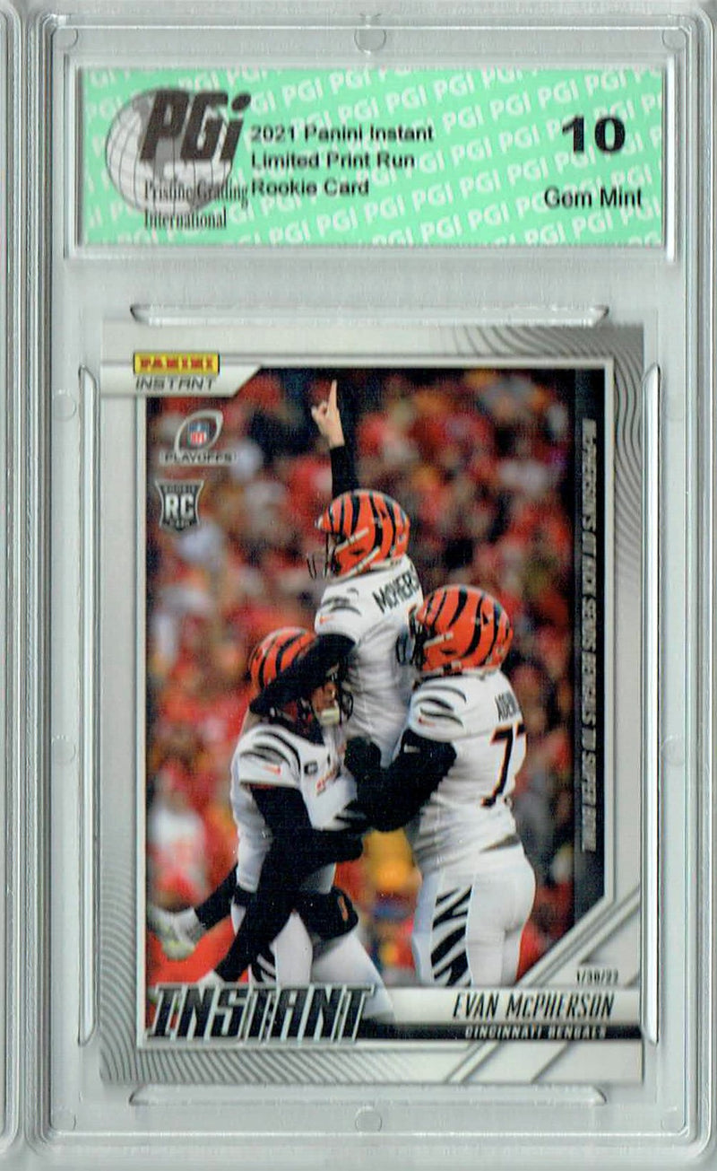 Evan McPherson 2021 Panini Instant #198 1 of 896 Made Rookie Card PGI 10