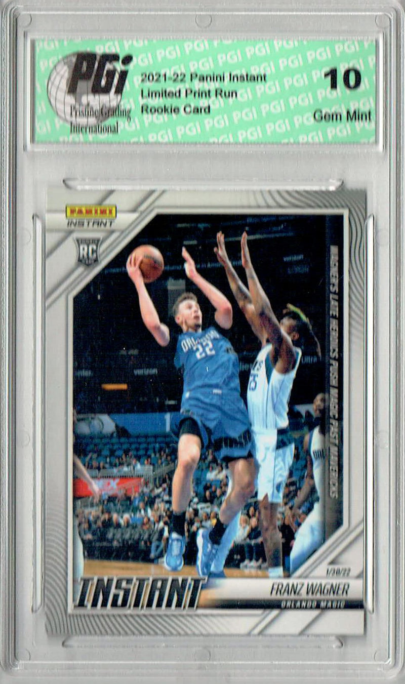 Franz Wagner 2021 Panini Instant #115 Tiny Print Run: 1/162 Rookie Card PGI 10