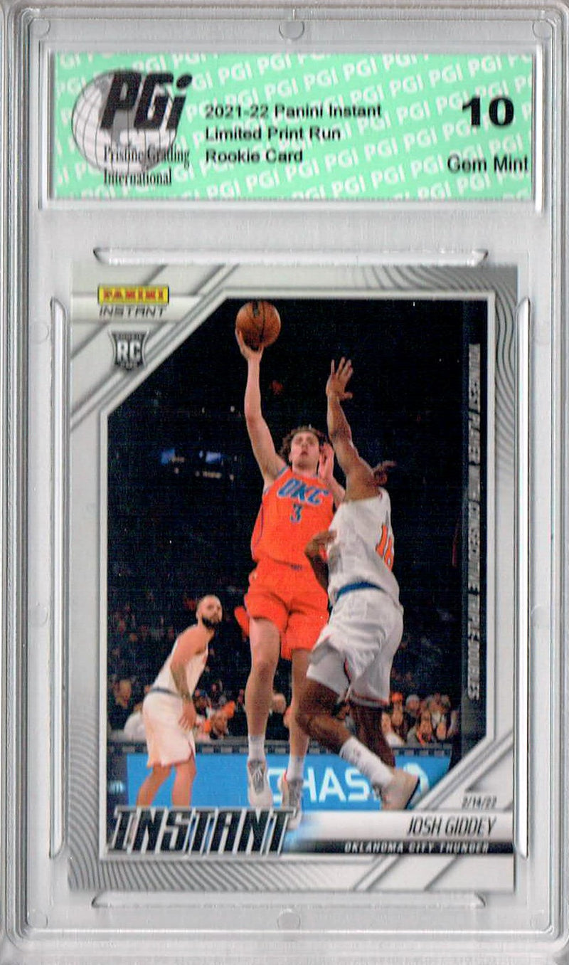 Josh Giddey 2021 Panini Instant #129 Super Short Print 1/333 Rookie Card PGI 10