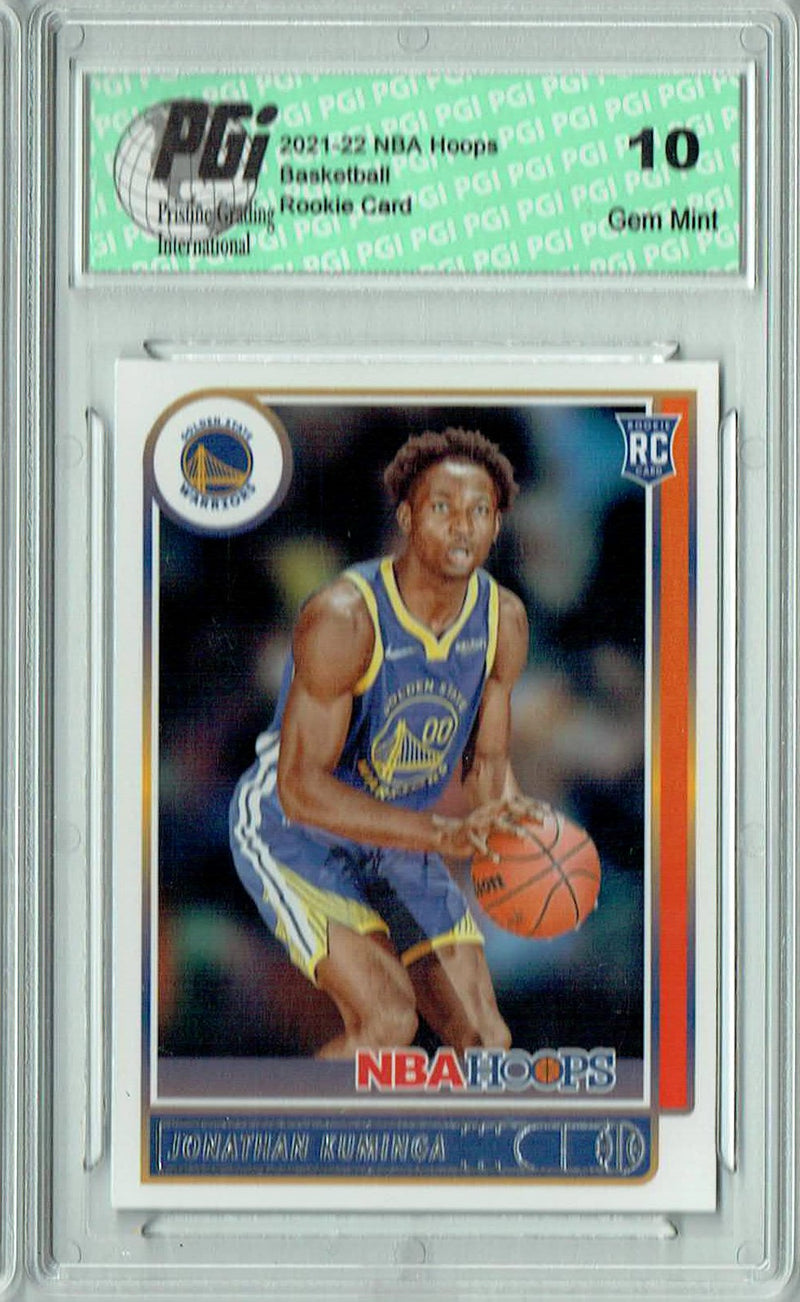 Jonathan Kuminga 2021 NBA Hoops #219 Golden State Warriors Rookie Card PGI 10