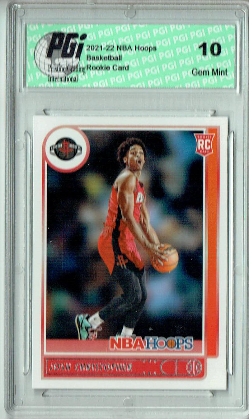 Josh Christopher 2021 NBA Hoops #214 Houston Rockets Rookie Card PGI 10