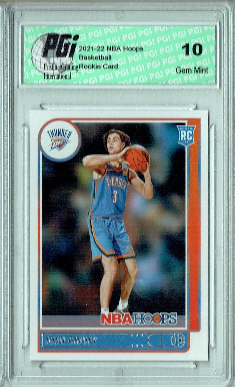 Josh Giddey 2021 NBA Hoops #202 Oklahoma City Thunder Rookie Card PGI 10