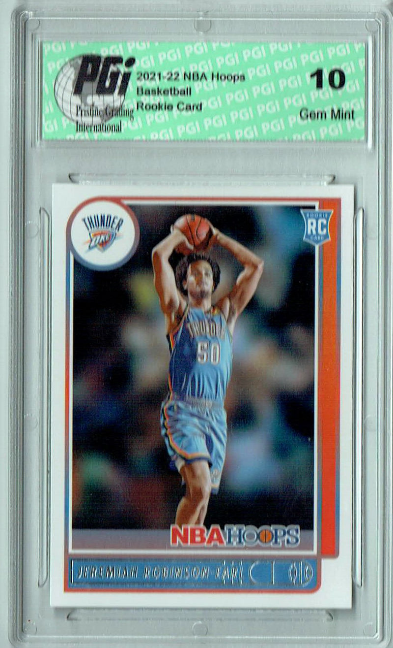 Jeremiah Robinson-Earl 2021 NBA Hoops #225 Thunder Rookie Card PGI 10