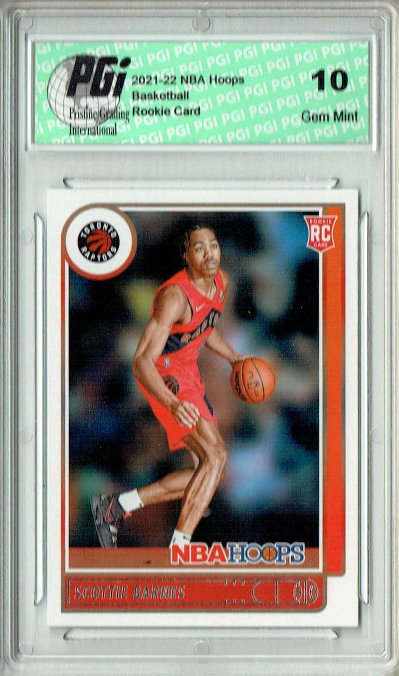 Scottie Barnes 2021 NBA Hoops #227 Toronto Raptors Rookie Card PGI 10