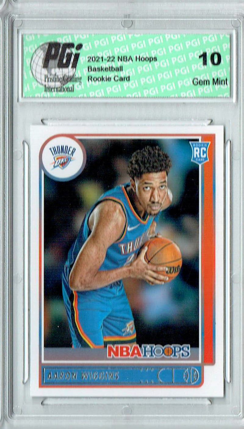 Aaron Wiggins 2021 NBA Hoops #247 Oklahoma City Thunder Rookie Card PGI 10