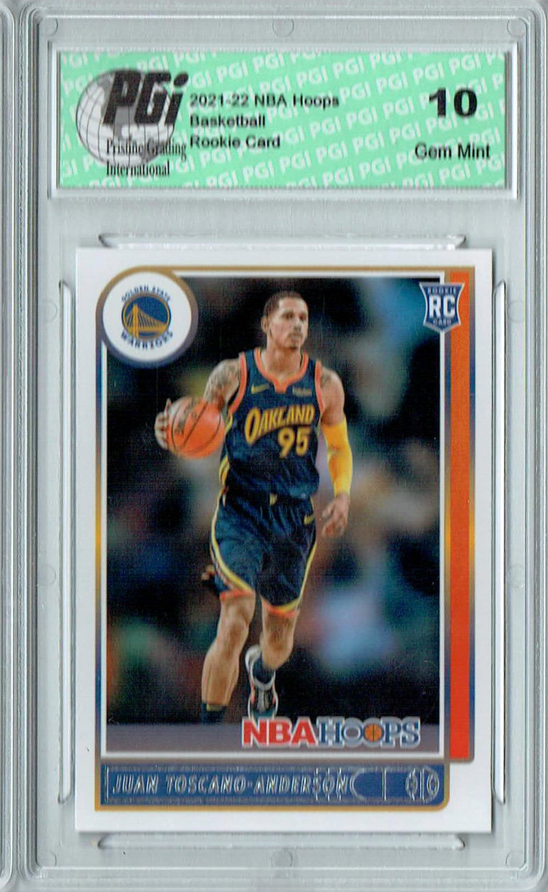 Juan Toscano-Anderson 2021 NBA Hoops #248 Warriors Rookie Card PGI 10