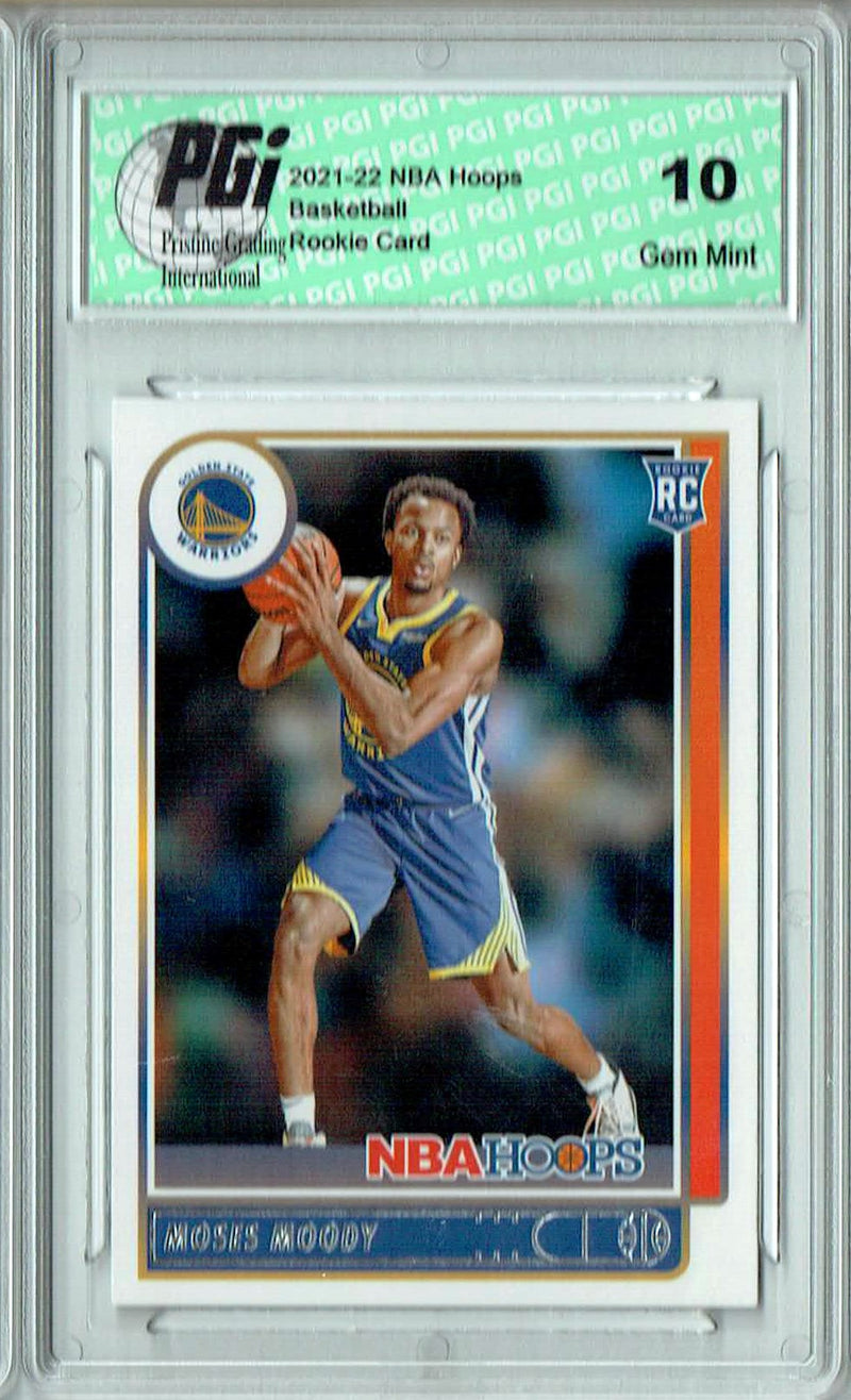 Moses Moody 2021 NBA Hoops #229 Golden State Warriors Rookie Card PGI 10
