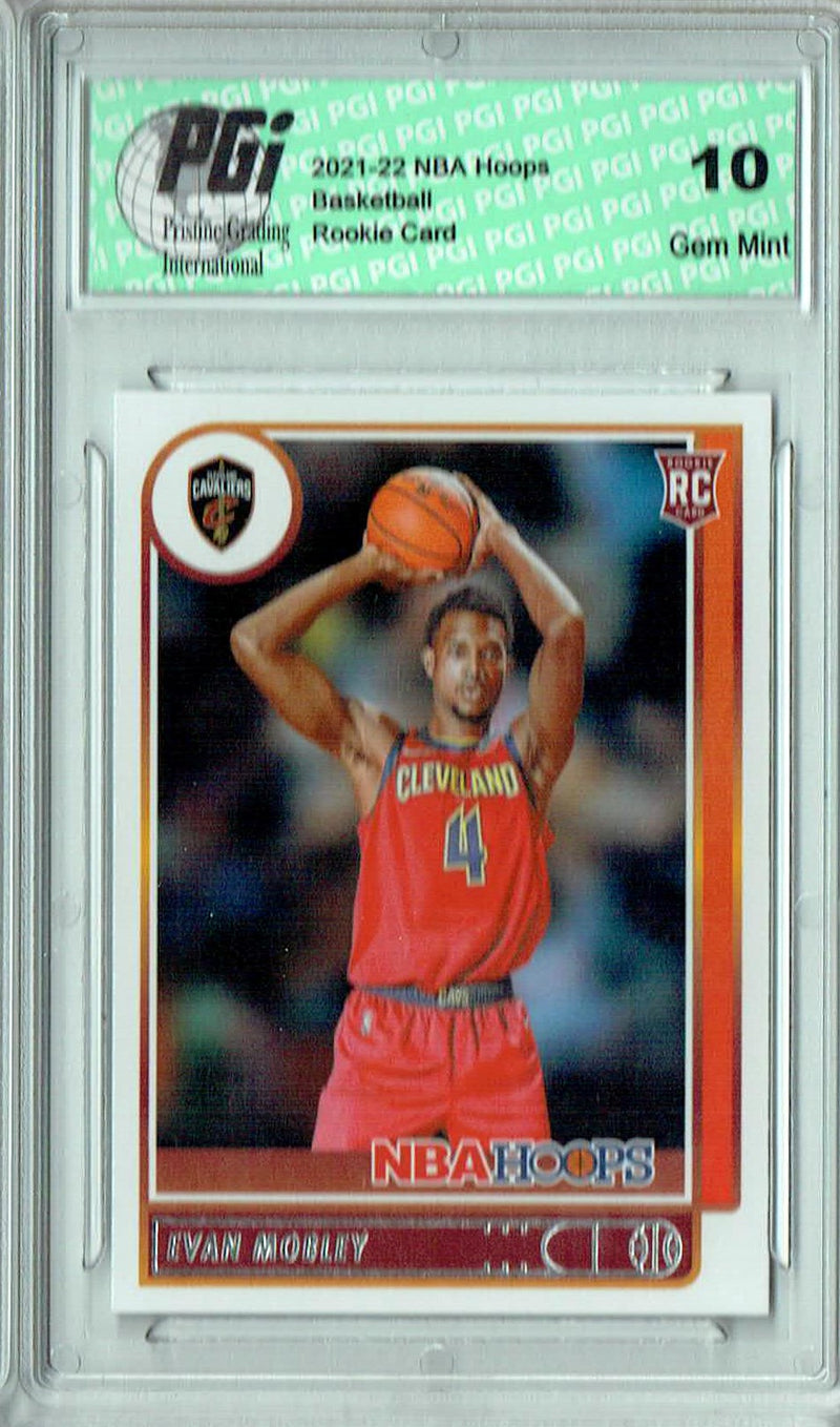Evan Mobley 2021 NBA Hoops #234 Cleveland Cavaliers Rookie Card PGI 10