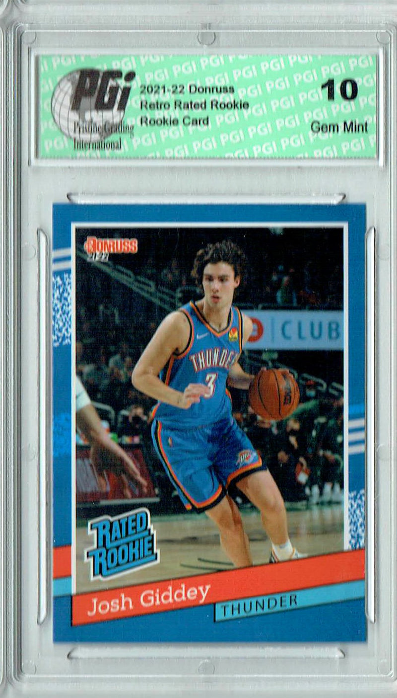 Josh Giddey 2021 Donruss #RR-6 1/2502 Retro Rated Rookie Card PGI 10