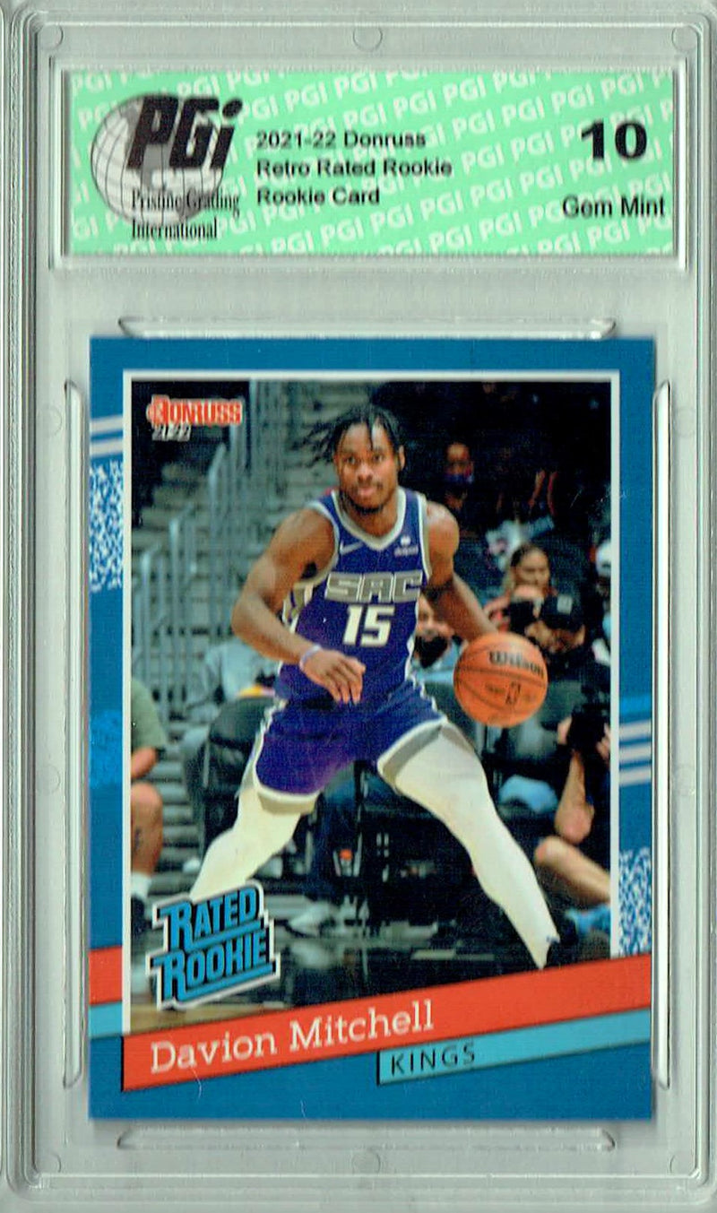 Davion Mitchell 2021 Donruss #RR-9 1/2502 Retro Rated Rookie Card PGI 10