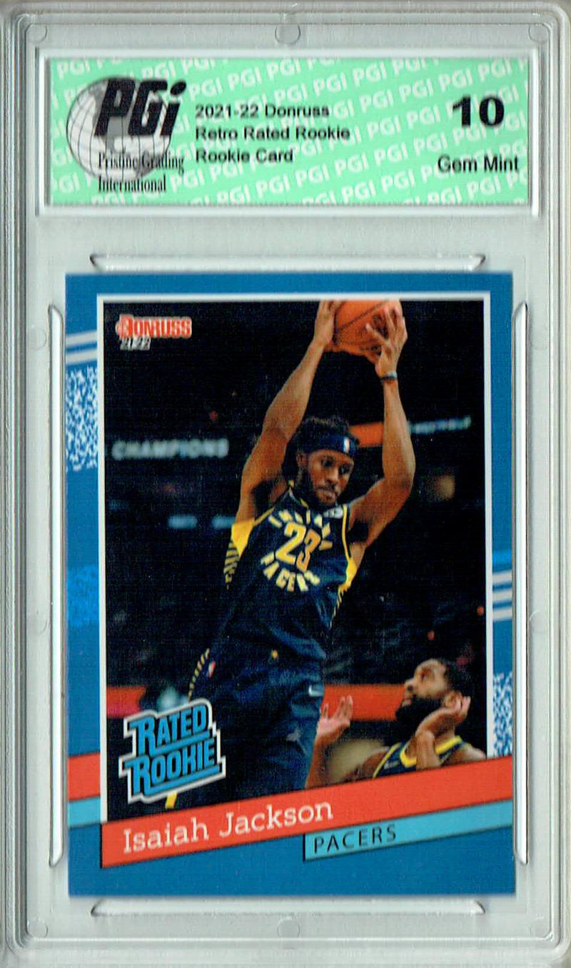Isaiah Jackson 2021 Donruss #RR-21 1/2502 Retro Rated Rookie Card PGI 10