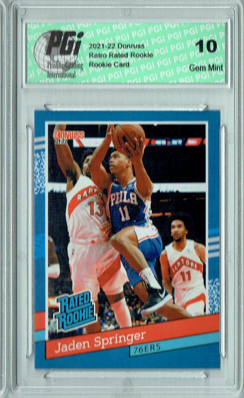 Jaden Springer 2021 Donruss #RR-27 1/2502 Retro Rated Rookie Card PGI 10