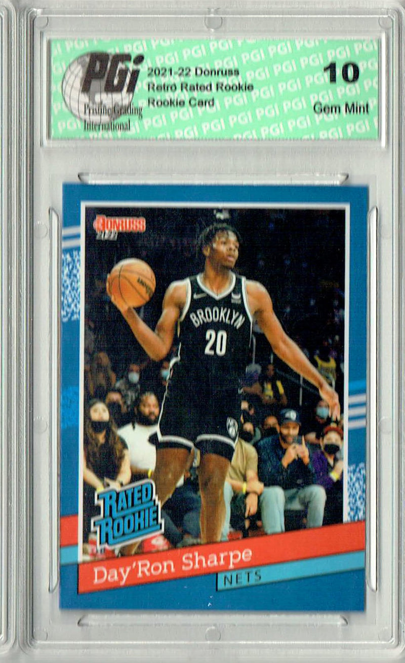 Day'ron Sharpe 2021 Donruss #RR-28 1/2502 Retro Rated Rookie Card PGI 10