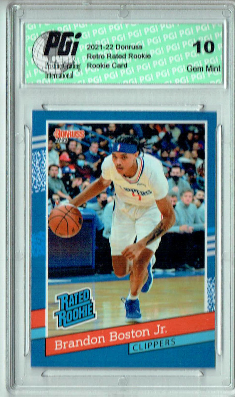 Brandon Boston Jr. 2021 Donruss #RR-35 1/2502 Retro Rated Rookie Card PGI 10