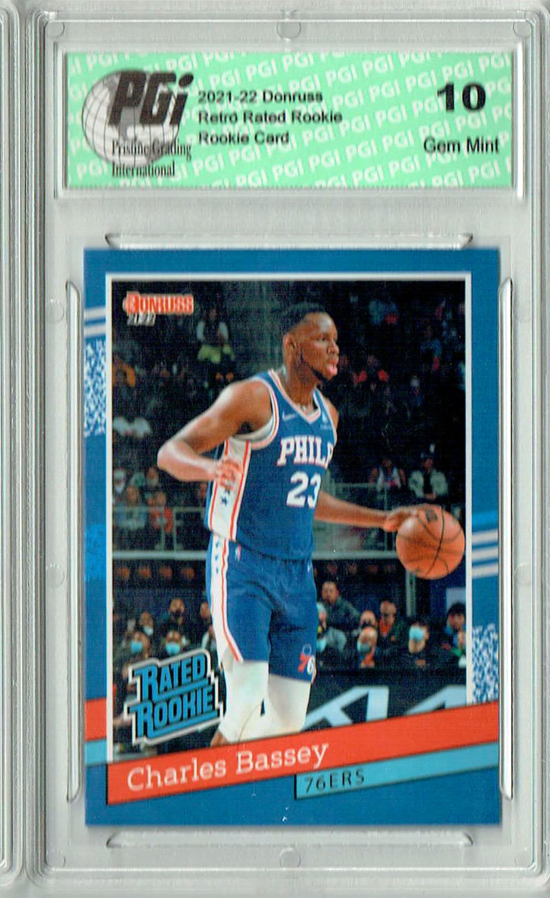 Charles Bassey 2021 Donruss #RR-38 1/2502 Retro Rated Rookie Card PGI 10