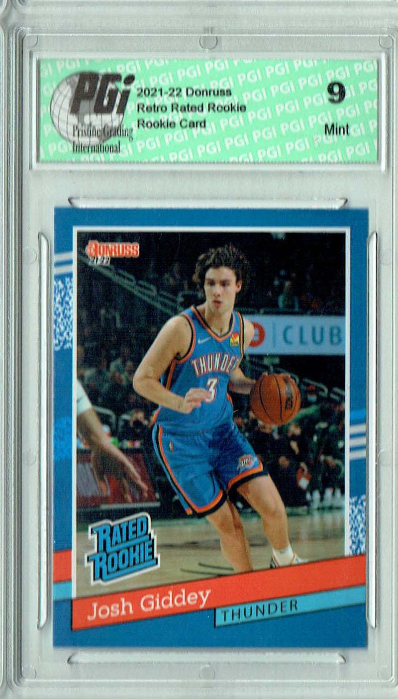 PGI 9 Josh Giddey 2021 Donruss #RR-6 1/2502 Retro Rated Rookie Card