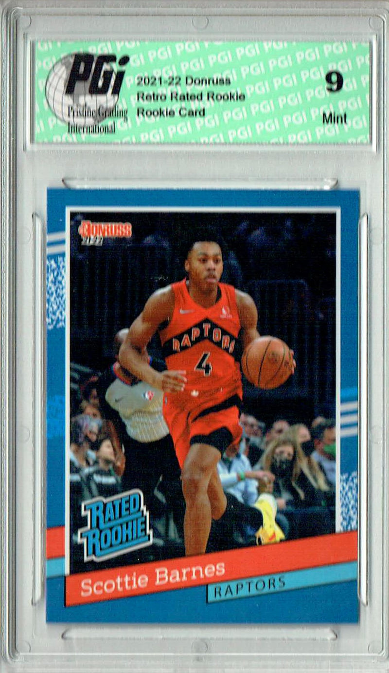 PGI 9 Scottie Barnes 2021 Donruss #RR-4 1/2502 Retro Rated Rookie Card