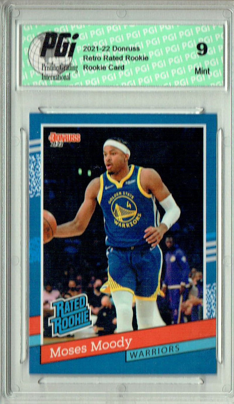 PGI 9 Moses Moody 2021 Donruss #RR-14 1/2502 Retro Rated Rookie Card