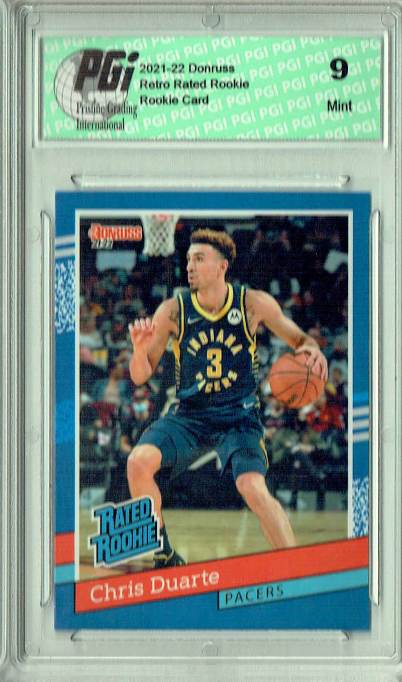 PGI 9 Chris Duarte  2021 Donruss #RR-13 1/2502 Retro Rated Rookie Card