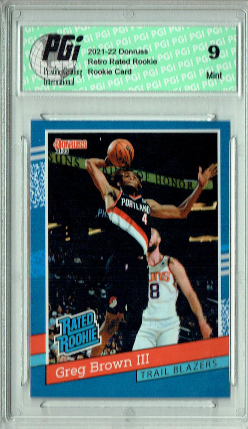 PGI 9 Greg Brown III 2021 Donruss #RR-34 1/2502 Retro Rated Rookie Card