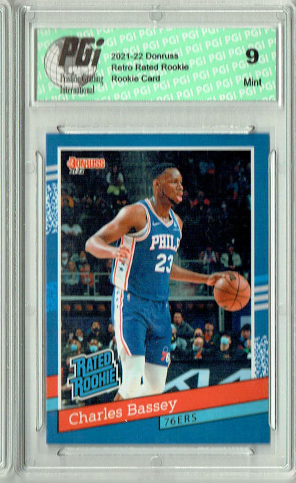 PGI 9 Charles Bassey 2021 Donruss #RR-38 1/2502 Retro Rated Rookie Card