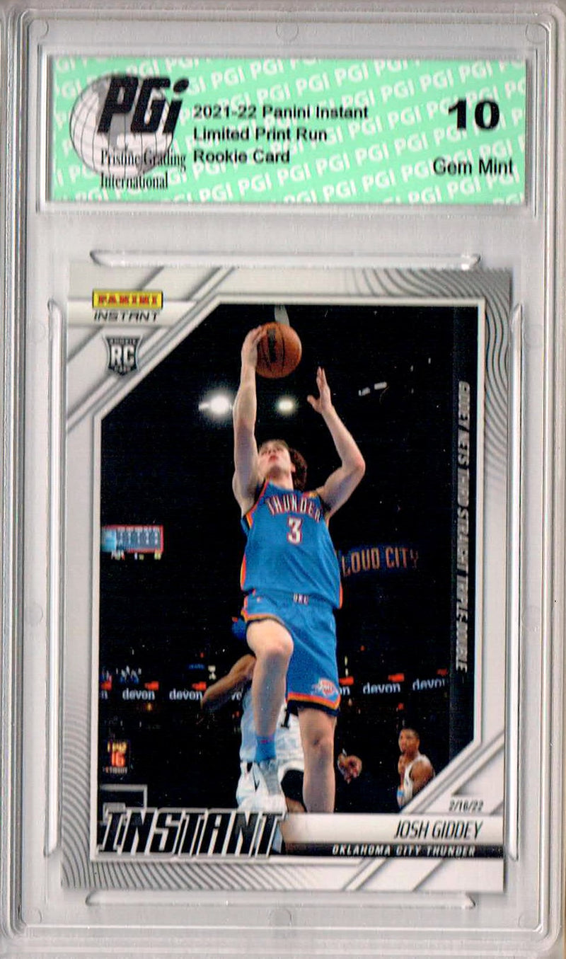 Josh Giddey 2021 Panini Instant #134 Just 592 Ever Made Rookie Card PGI 10