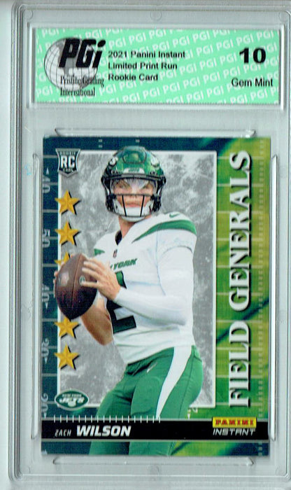 Zach Wilson 2021 Panini Instant #FG25 Field Generals 1/2088 Rookie Card PGI 10