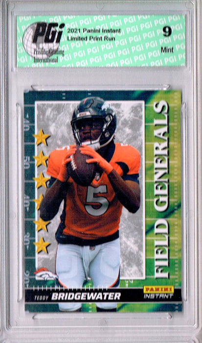 PGI 9 Teddy Bridgewater 2021 Panini Instant #FG10 Field Generals 1/2088 Card