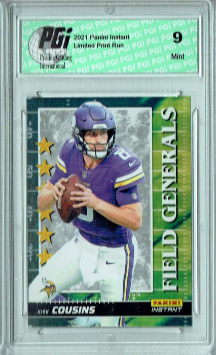 PGI 9 Kirk Cousins 2021 Panini Instant #FG21 Field Generals 1/2088 Trading Card