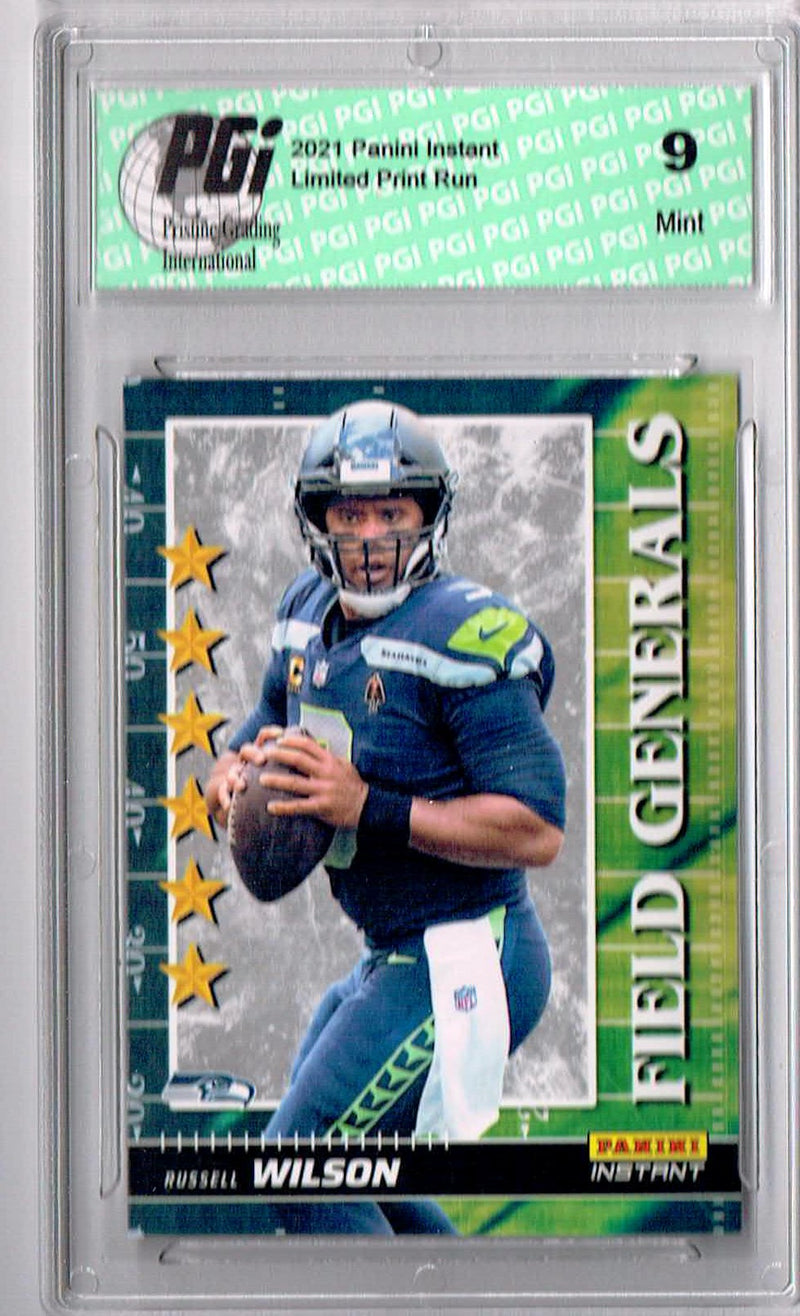 PGI 9 Russell Wilson 2021 Panini Instant #FG29 Generals 1/2088 Rare Trading Card