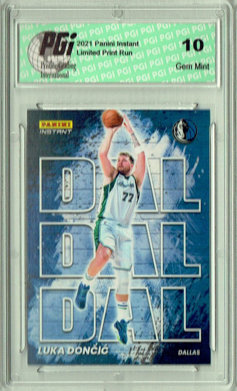 Luka Doncic 2021 Panini Instant #MC7 My City 1/1496 Trading Card PGI 10