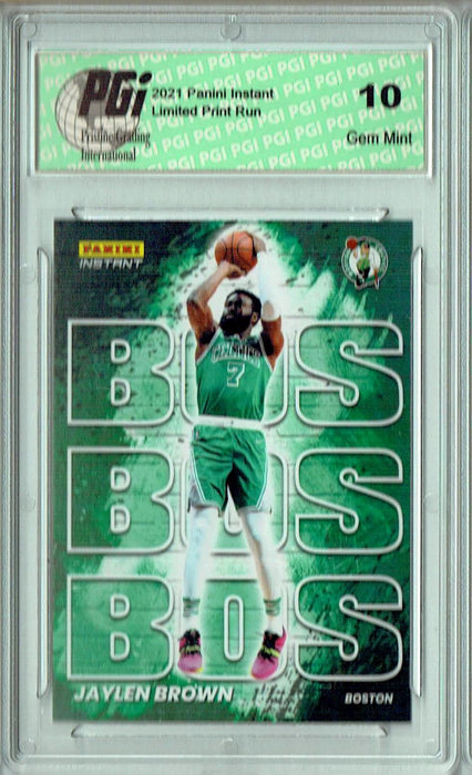 Jaylen Brown 2021 Panini Instant #MC2 My City 1/1496 Trading Card PGI 10