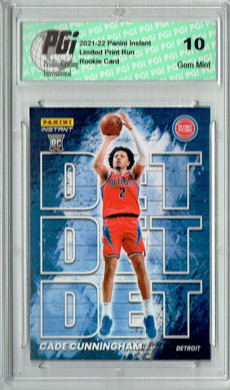 Cade Cunningham 2021 Panini Instant #MC9 My City 1/1496 Rookie Card PGI 10