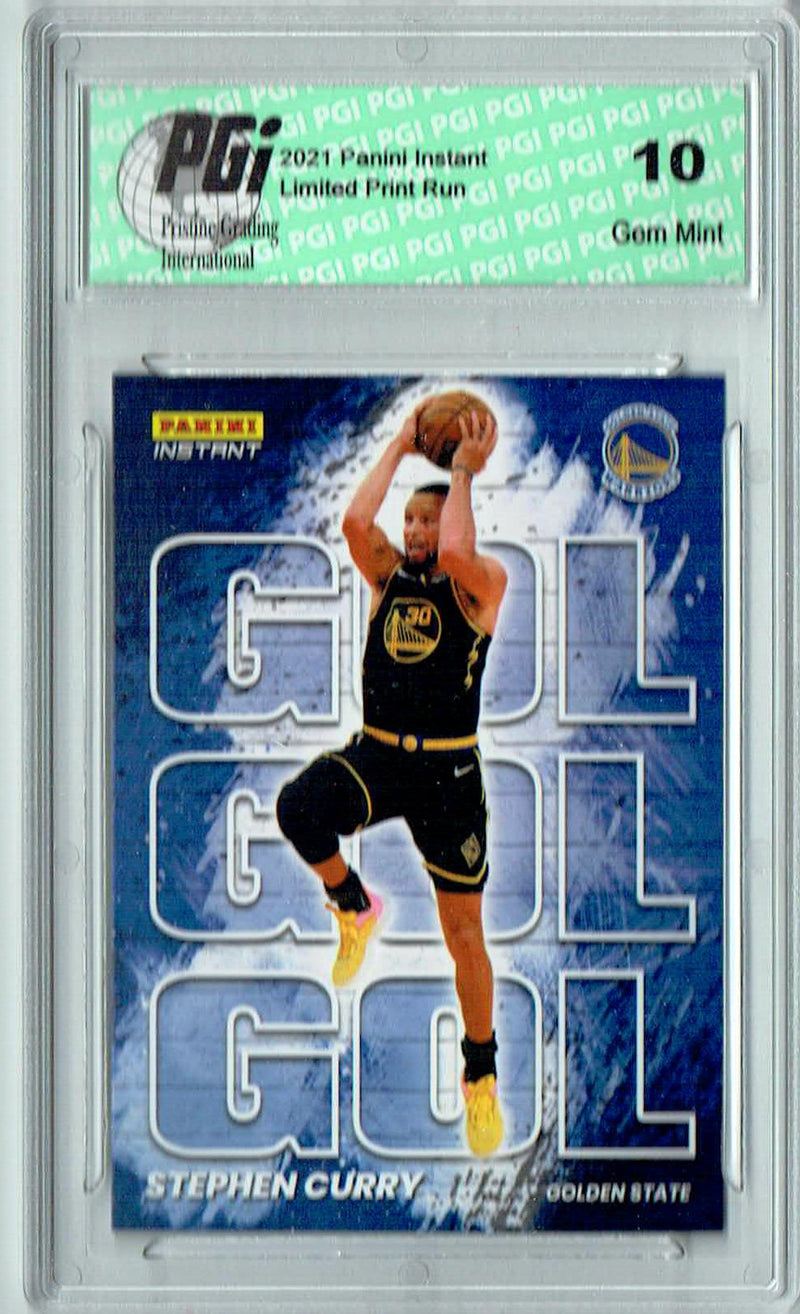 Stephen Curry 2021 Panini Instant #MC10 My City 1/1496 Trading Card PGI 10