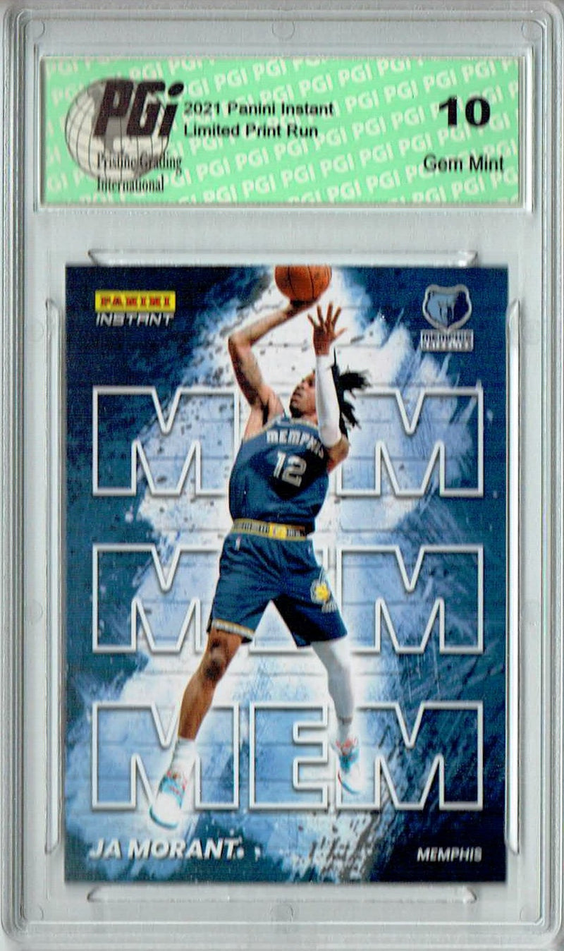 Ja Morant 2021 Panini Instant #MC15 My City 1/1496 Trading Card PGI 10