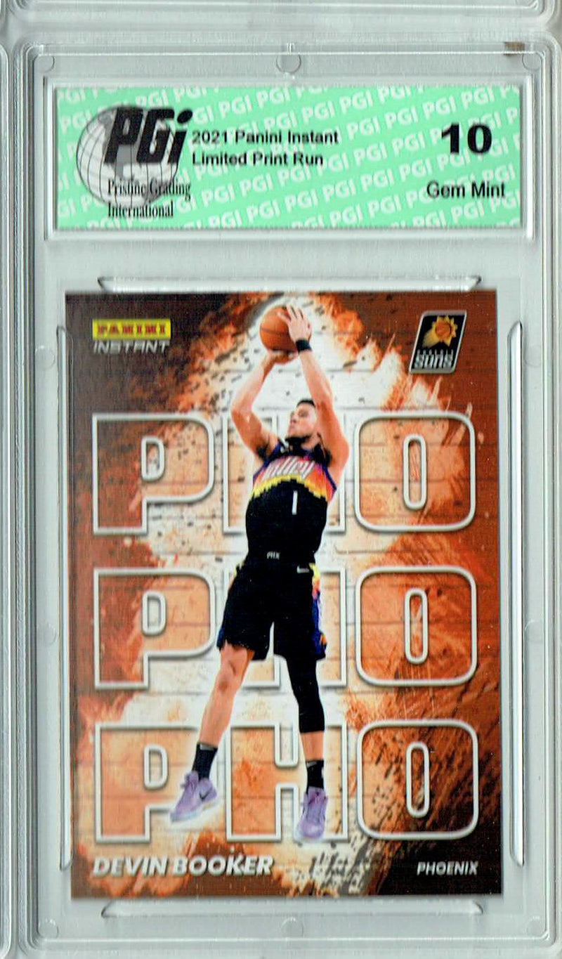 Devin Booker 2021 Panini Instant #MC24 My City 1/1496 Trading Card PGI 10