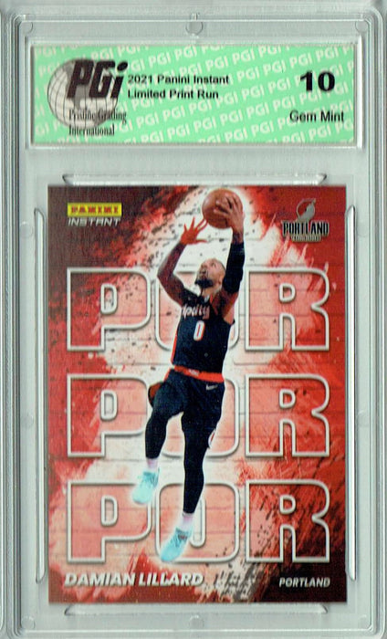 Damian Lillard 2021 Panini Instant #MC25 My City 1/1496 Trading Card PGI 10