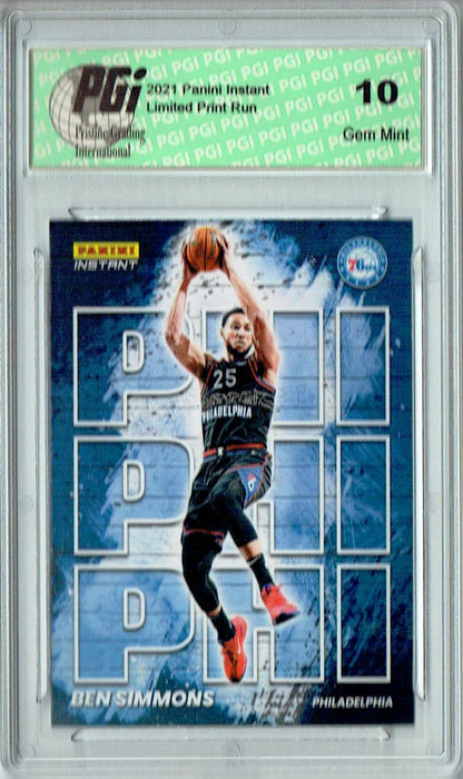 Ben Simmons 2021 Panini Instant #MC23 My City 1/1496 Trading Card PGI 10