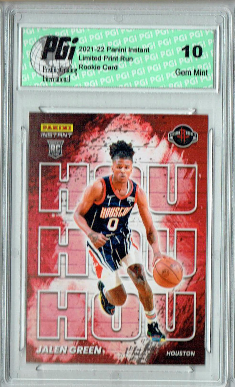 Jalen Green 2021 Panini Instant #MC11 My City 1/1496 Rookie Card PGI 10