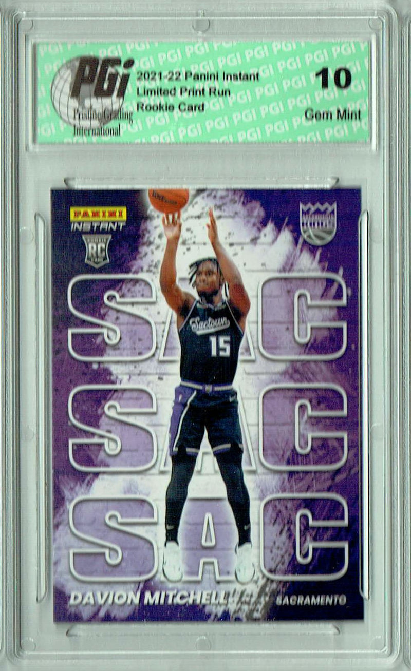Davion Mitchell 2021 Panini Instant #MC26 My City 1/1496 Rookie Card PGI 10