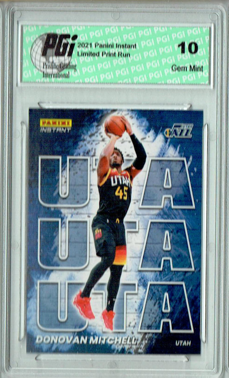 Donovan Mitchell 2021 Panini Instant #MC29 My City 1/1496 Trading Card PGI 10