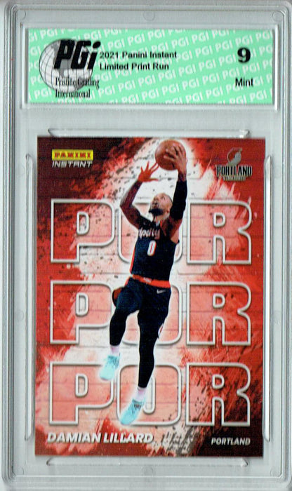 PGI 9 Damian Lillard 2021 Panini Instant #MC25 My City 1/1496 Trading Card