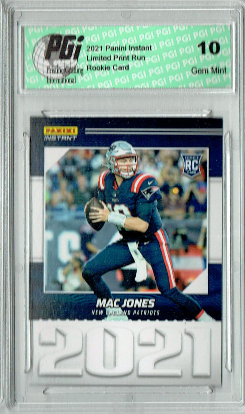 Mac Jones 2021 Panini Year One #YO9 Only 1269 Made Rookie Card PGI 10