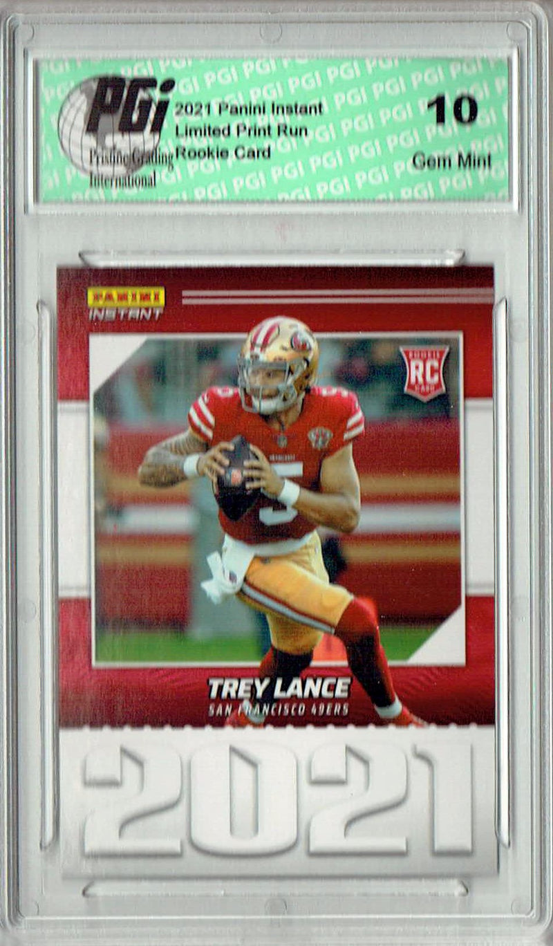 Trey Lance 2021 Panini Year One #YO3 Only 1269 Made Rookie Card PGI 10