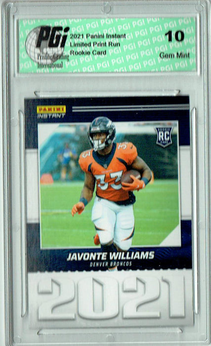 Javonte Williams 2021 Panini Year One #YO15 Only 1269 Made Rookie Card PGI 10