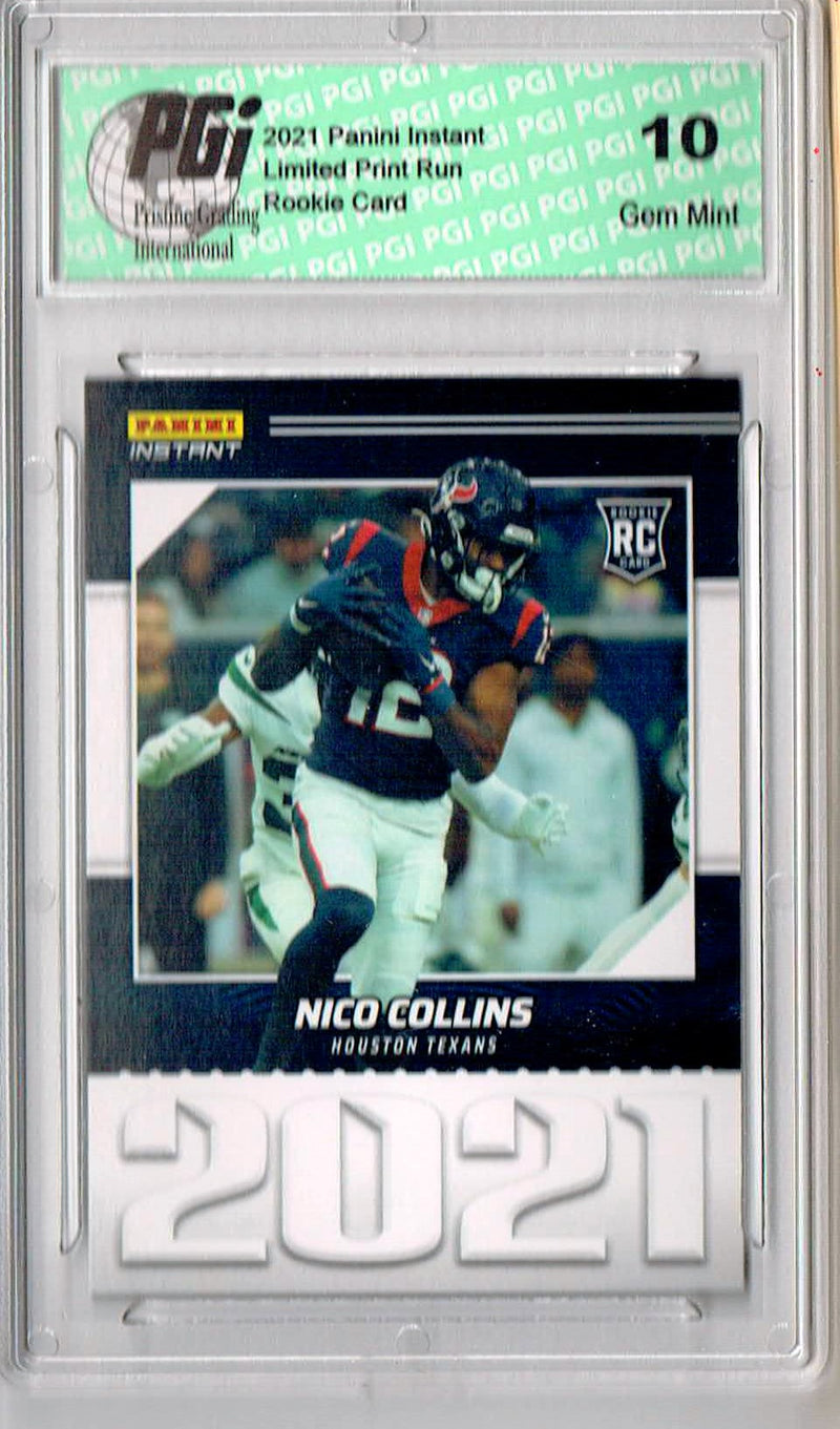 Nico Collins 2021 Panini Year One #YO26 Only 1269 Made Rookie Card PGI 10