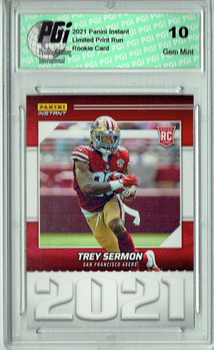 Trey Sermon 2021 Panini Year One #YO25 Only 1269 Made Rookie Card PGI 10